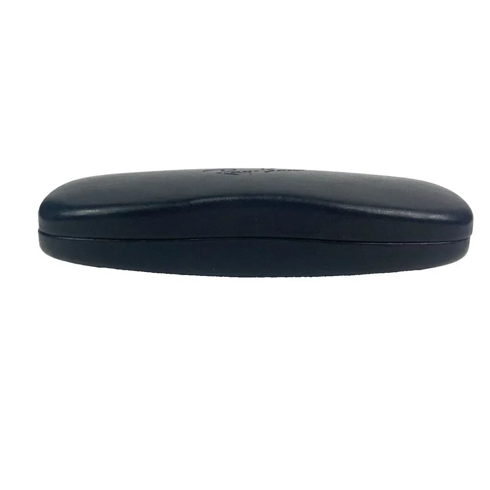 Ray-Bans Glasses/Sunglasses Hard Case w/Cloth -Black Leather- Suede Gray Lining